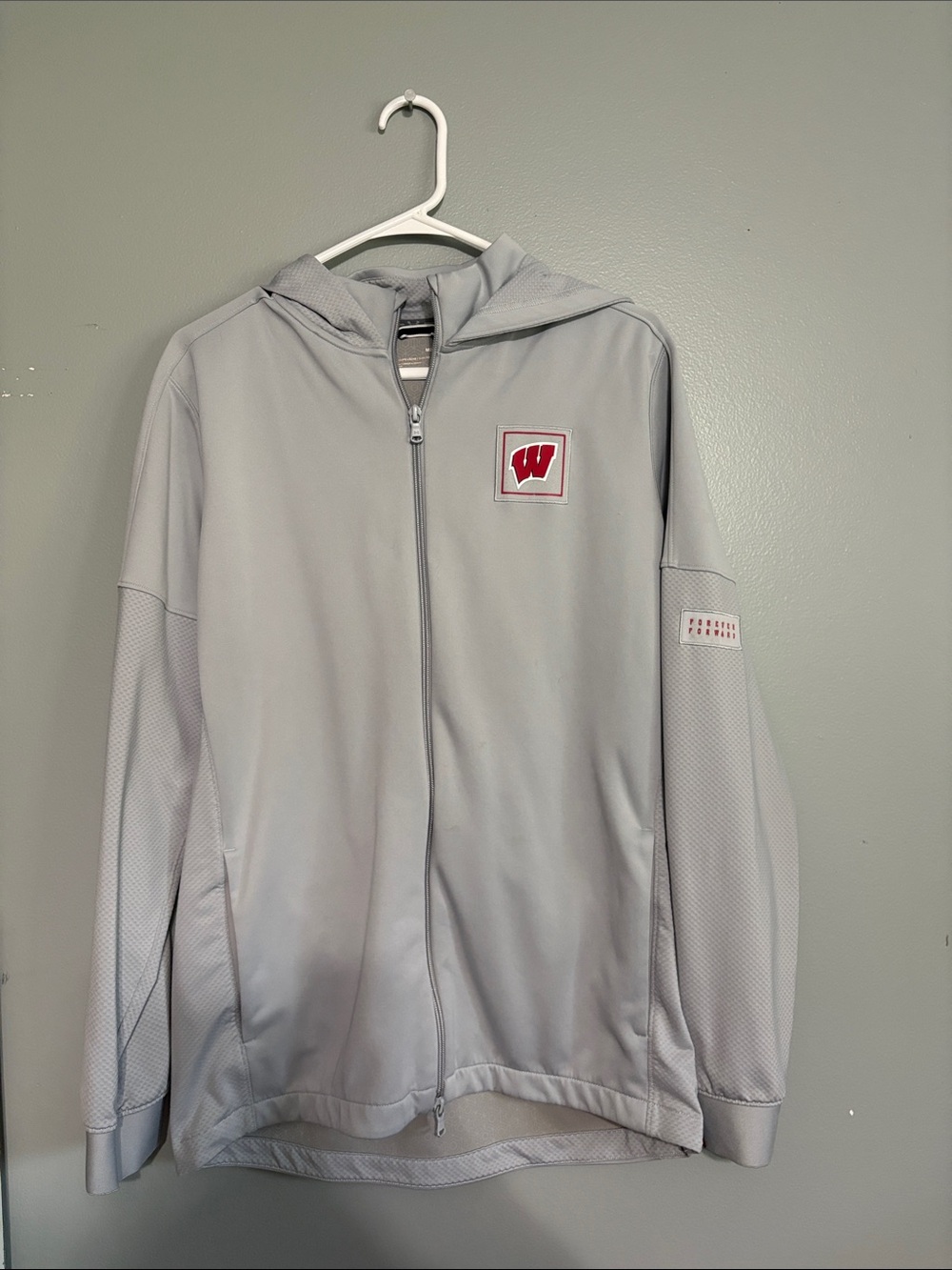 Under Armour Light Gray Athletic Full-Zip Jacket